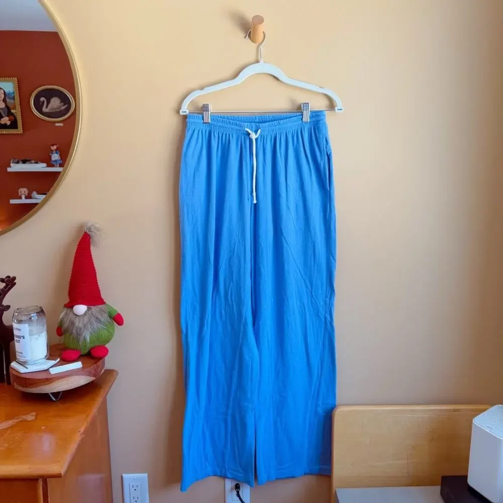 Cotton On Body Wide Leg Sweatpants Modal Cotton Blend Adrift Blue Size Small